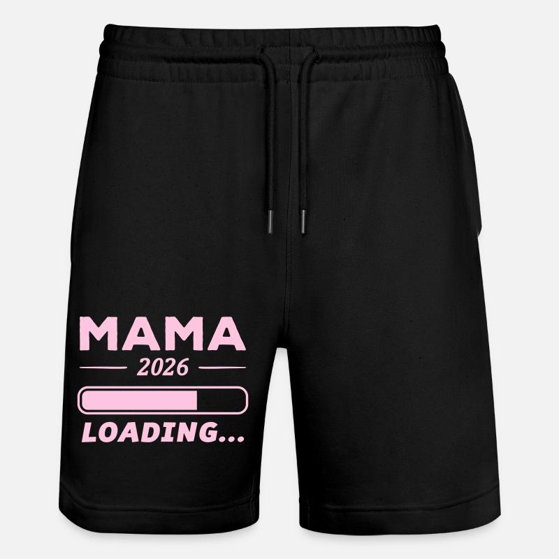 Mama 2026 Loading... - Stanley/Stella Trainer Unisex Organic Jogging Shorts - black