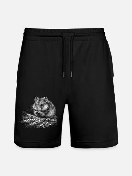 Hamsters in the foliage - Stanley/Stella Trainer Unisex Organic Jogging Shorts - black