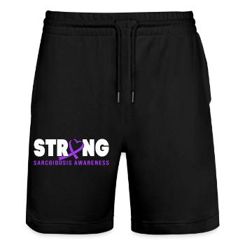 Sarcoidosis - Stanley/Stella Trainer Unisex Organic Jogging Shorts - black - Front - Nik (191cm) & Marisol (170cm)