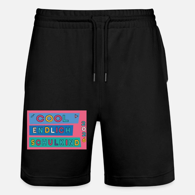 Endlich Schulkind  - Stanley/Stella Unisex Bio Joggingshorts Trainer  - Schwarz