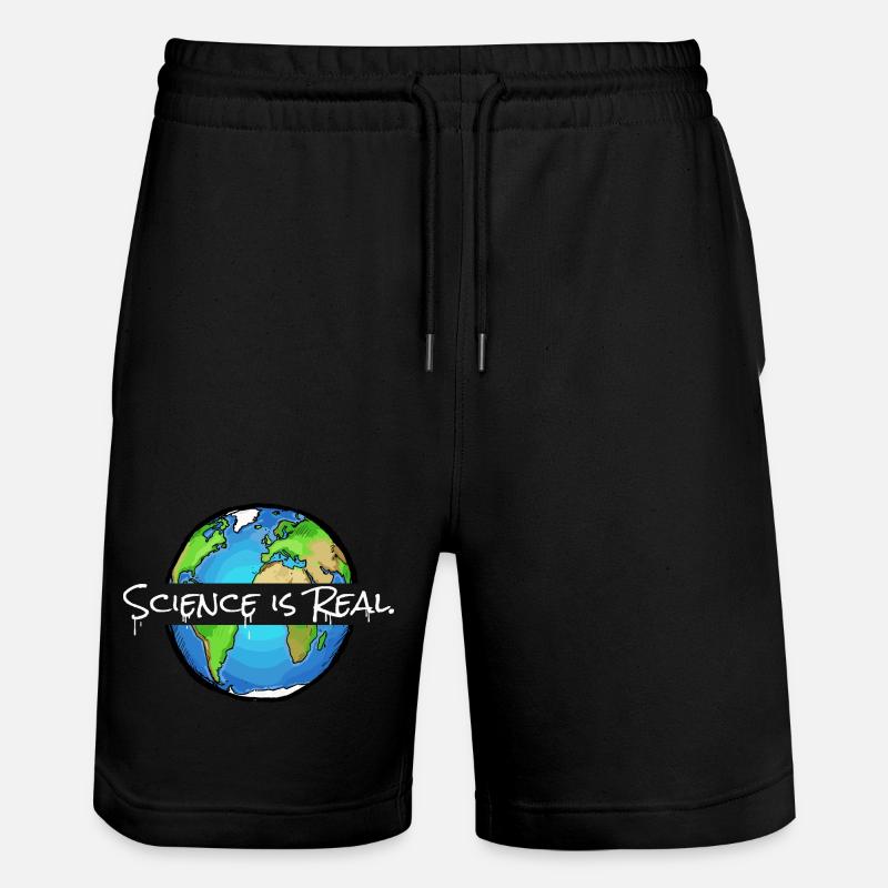 La science est réelle | Globe - Short de jogging bio TRAINER Stanley/Stella unisexe - noir