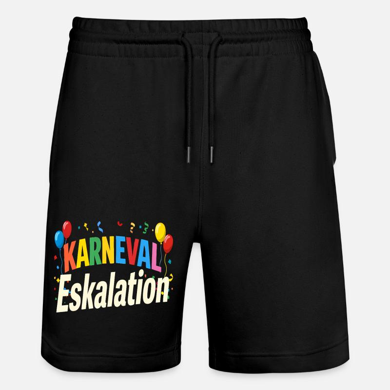 Karneval Eskalation - Stanley/Stella Unisex Bio Joggingshorts Trainer  - Schwarz