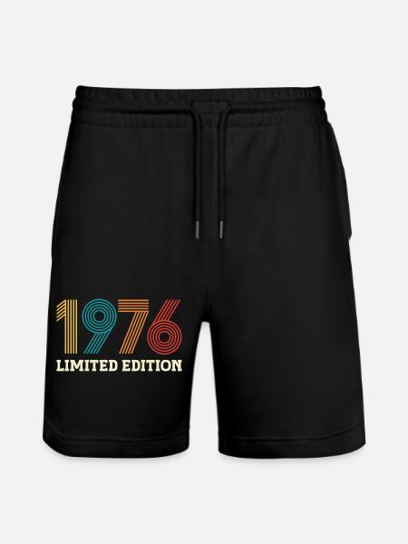 1976 Limited Edition Vintage 50 Jaar Jubileum - Stanley/Stella uniseks bio-joggingshorts Mover  - zwart
