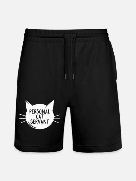 Personal Cat Servant - Stanley/Stella Trainer Unisex Organic Jogging Shorts - black