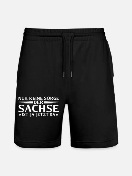 Saxon is now here - Saxon dialect - Stanley/Stella Trainer Unisex Organic Jogging Shorts - black