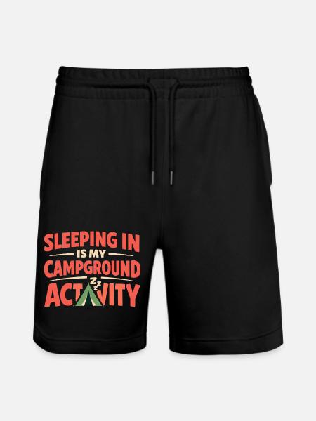 Camping Sleep In None - Stanley/Stella Trainer Unisex Organic Jogging Shorts - black