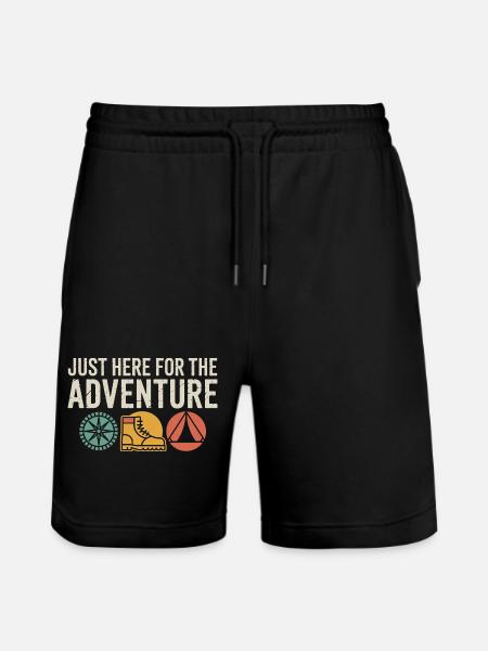 Adventure Boots Kompasszelt - Stanley/Stella Unisex Bio Joggingshorts Trainer - Schwarz