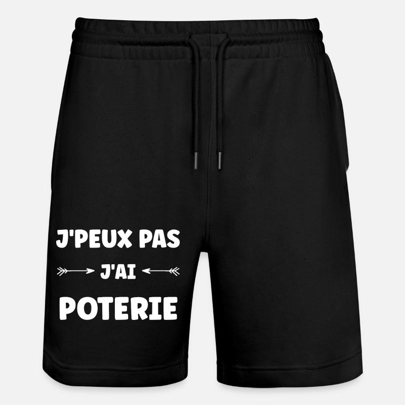 Je peux pas j'ai poterie - Short de jogging bio TRAINER Stanley/Stella unisexe - noir