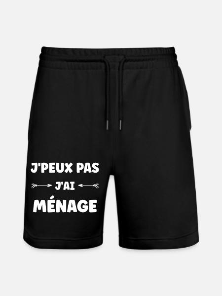 I can't I have housekeeping - Stanley/Stella Trainer Unisex Organic Jogging Shorts - black