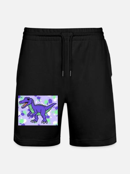 Baryonyx Dino - Stanley/Stella Unisex Bio Joggingshorts Trainer - Schwarz