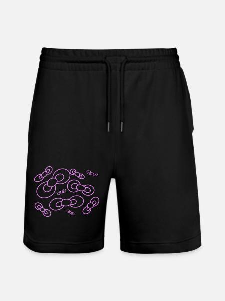 Flowing bows in purple - Stanley/Stella Trainer Unisex Organic Jogging Shorts - black