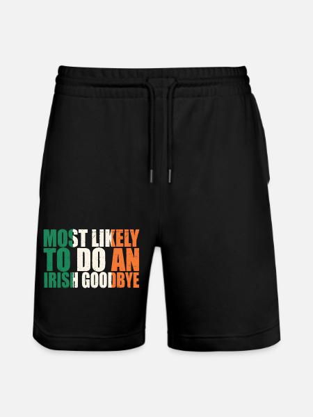 Irisches Abschiedshumor-Tee - Stanley/Stella Unisex Bio Joggingshorts Trainer - Schwarz