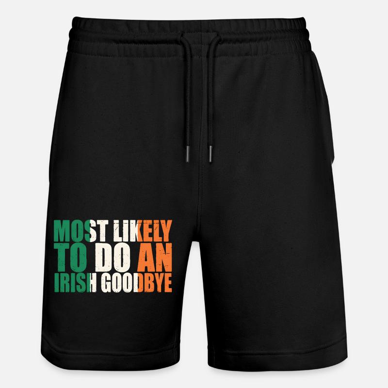 Irisches Abschiedshumor-Tee - Stanley/Stella Unisex Bio Joggingshorts Trainer  - Schwarz