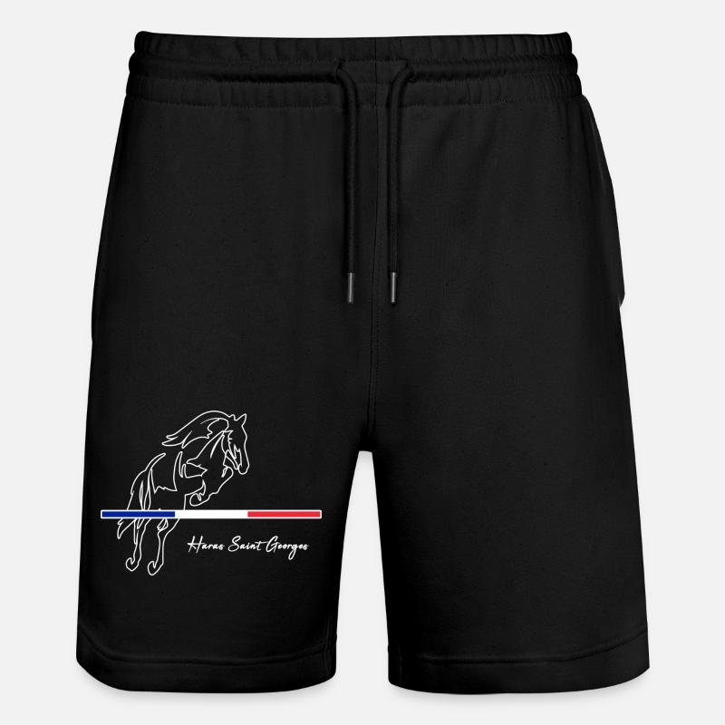 HSGsansfond2 - Stanley/Stella Unisex Bio Joggingshorts Trainer  - Schwarz