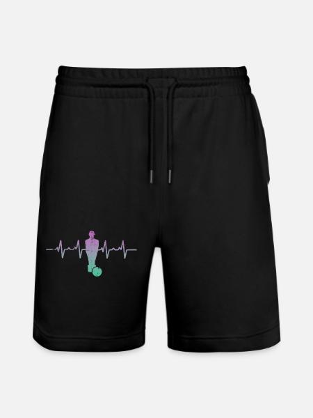 Table football heartbeat - Stanley/Stella Trainer Unisex Organic Jogging Shorts - black