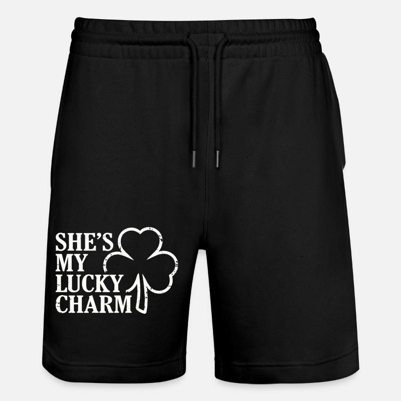 C’est mon trèfle porte-bonheur - Short de jogging bio TRAINER Stanley/Stella unisexe - noir