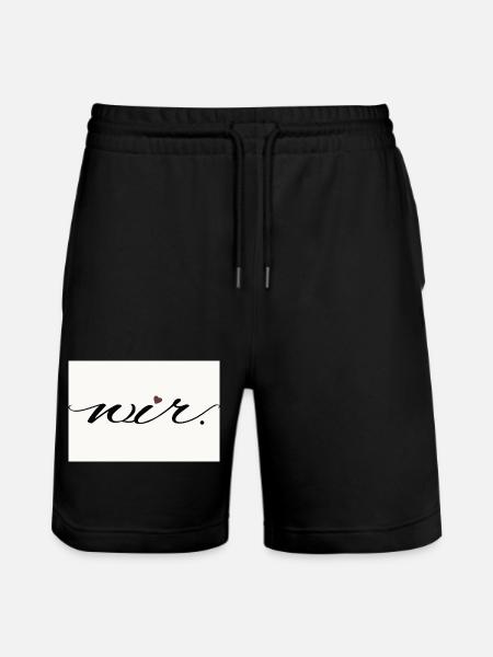 we. – modern love statement shirt - Stanley/Stella Trainer Unisex Organic Jogging Shorts - black