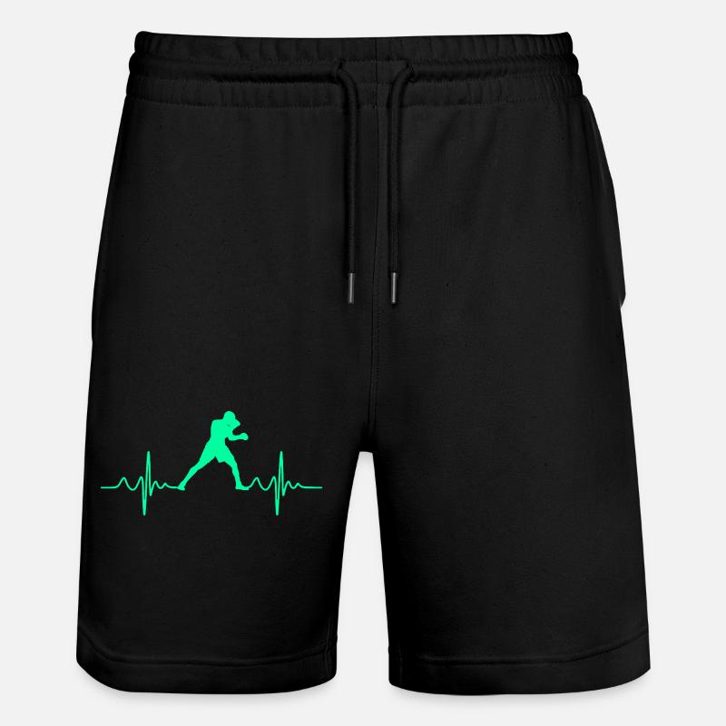 Boxe Boxe Heartbeat - Short de jogging bio TRAINER Stanley/Stella unisexe - noir