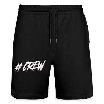 #CREW Graffiti - Stanley/Stella Unisex Bio Joggingshorts Trainer  - Schwarz - Vorne - Nik (191cm) & Marisol (170cm)