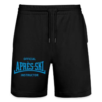 Official Après-Ski Instructor (Konkav / Blue) - Stanley/Stella Unisex Bio Joggingshorts Trainer  - Schwarz - Vorne - Nik (191cm) & Marisol (170cm)