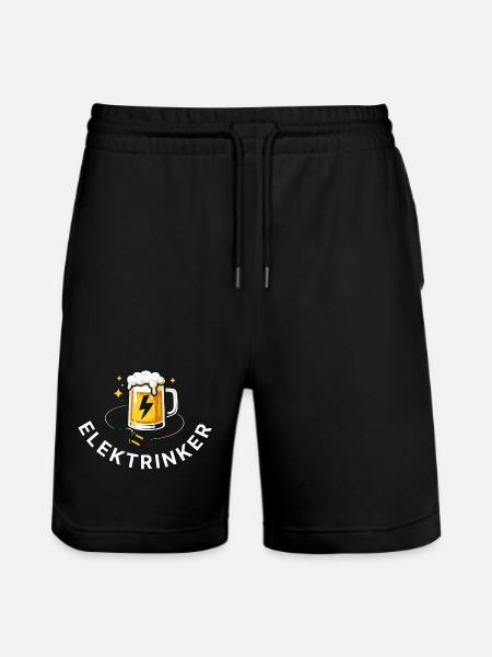 Elektrinker – Pun Gift for Electrician - Stanley/Stella Trainer Unisex Organic Jogging Shorts - black
