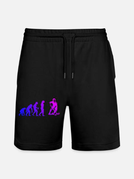 Attention floorball fans, simple statement - Stanley/Stella Trainer Unisex Organic Jogging Shorts - black