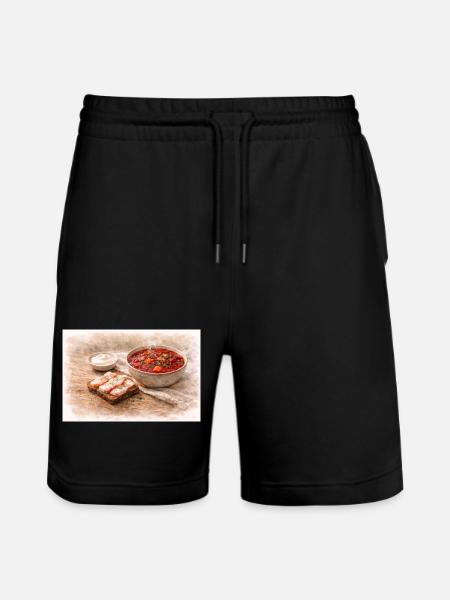 Borsch with Salo - Stanley/Stella Trainer Unisex Organic Jogging Shorts - black