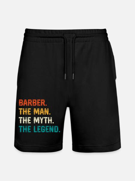 Barber Myth Legend Shirt - Stanley/Stella Unisex Bio Joggingshorts Trainer - Schwarz