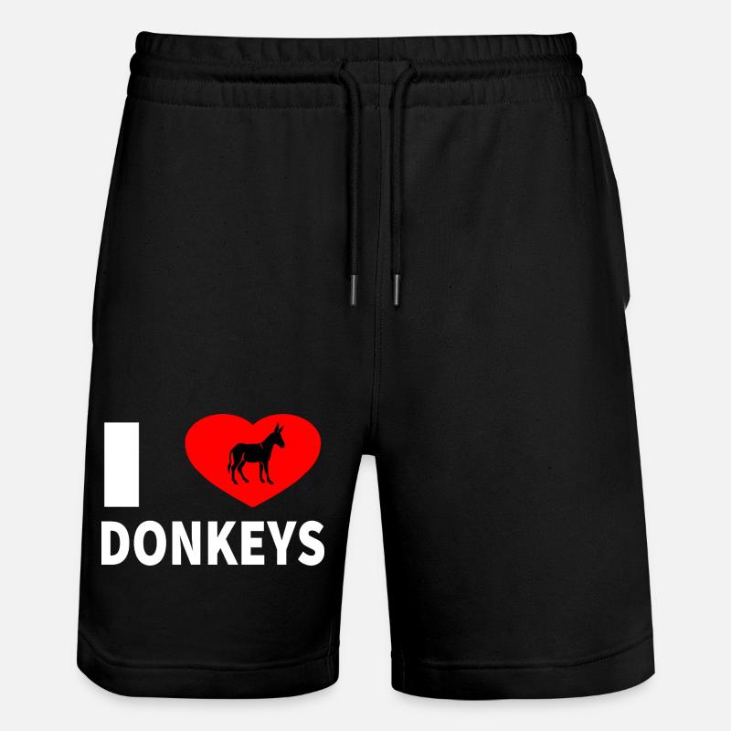Esel - Stanley/Stella Unisex Bio Joggingshorts Trainer  - Schwarz