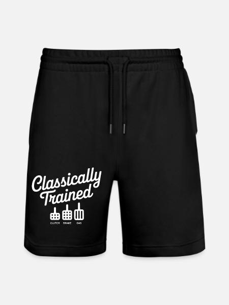Classically Trained Petrolhead Car Mechanic - Stanley/Stella Trainer Unisex Organic Jogging Shorts - black
