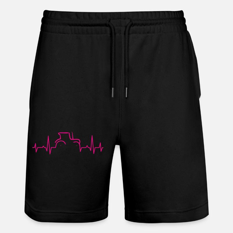 KARDIOGRAMM TRAKTOR Magenta - Stanley/Stella Unisex Bio Joggingshorts Trainer  - Schwarz