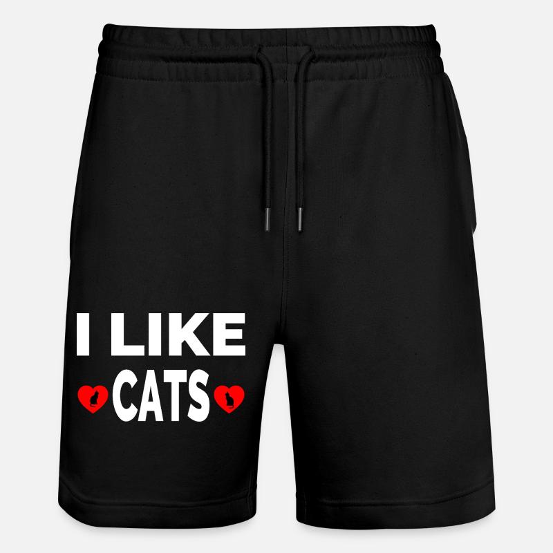 Katzen - Stanley/Stella Unisex Bio Joggingshorts Trainer  - Schwarz