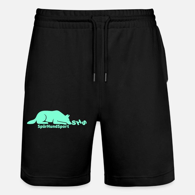 SHS logo aquamarine - Stanley/Stella Trainer Unisex Organic Jogging Shorts - black