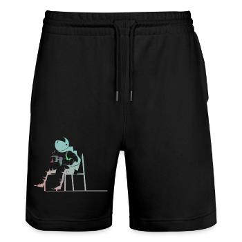 Astronaut - Stanley/Stella Unisex Bio Joggingshorts Trainer  - Schwarz - Vorne - Nik (191cm) & Marisol (170cm)