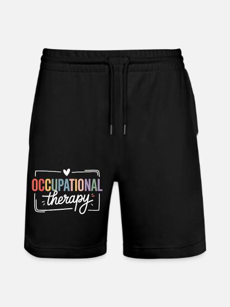 Farbige Berufstherapie Typografie - Stanley/Stella Unisex Bio Joggingshorts Trainer - Schwarz