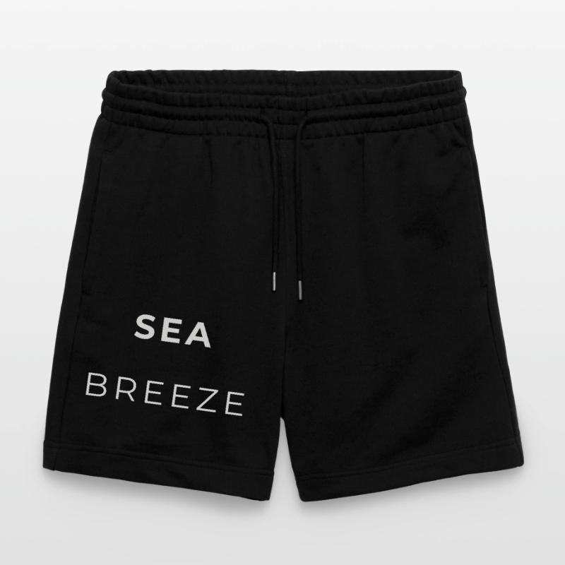 Breeze Navy Minimalist Typography Stanley/Stella Trainer Unisex Organic Jogging Shorts