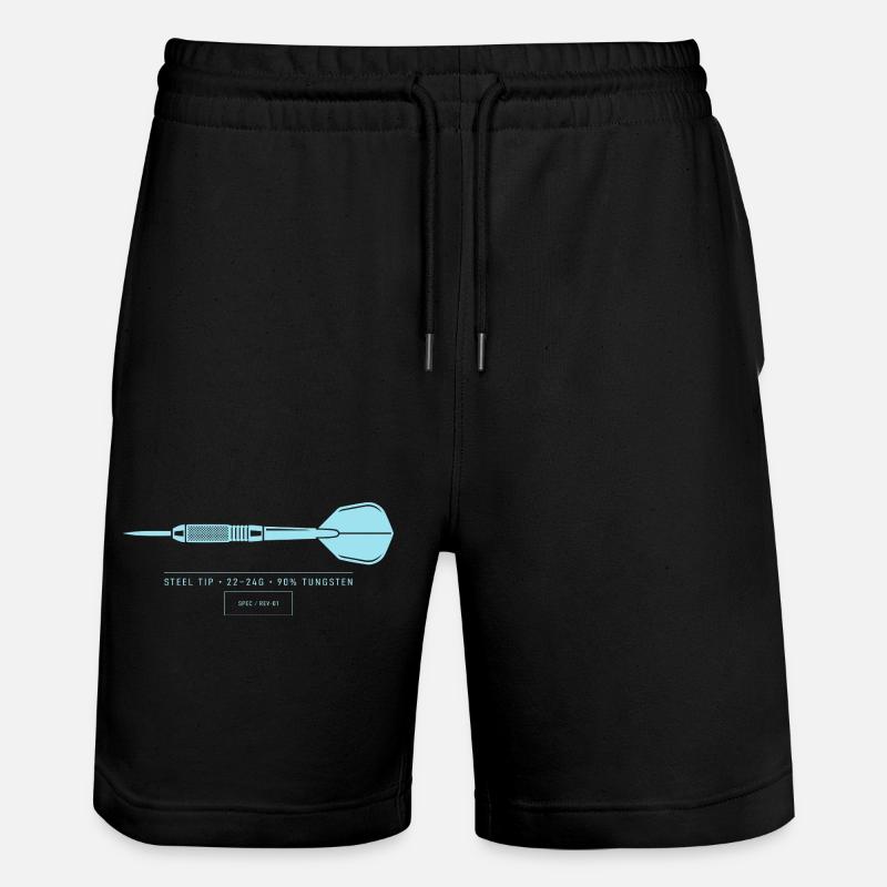 Dart Illustration Technical Blueprint Dart - Stanley/Stella Trainer Unisex Organic Jogging Shorts - black