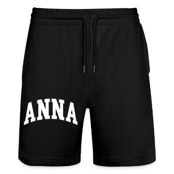 Anna - Short de jogging bio TRAINER Stanley/Stella unisexe - noir - Devant - Nik (191cm) & Marisol (170cm)