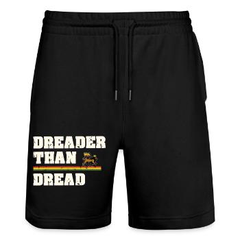Dreader Than Dread - Stanley/Stella Unisex Bio Joggingshorts Trainer  - Schwarz - Vorne - Nik (191cm) & Marisol (170cm)