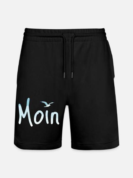 Moin Möwe - Stanley/Stella Unisex Bio Joggingshorts Trainer - Schwarz