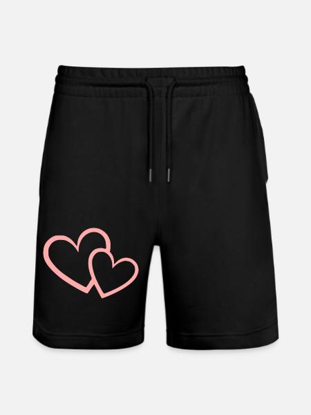 Saint-Valentin Cœur Rose, St.valentin - Short de jogging bio TRAINER Stanley/Stella unisexe - noir