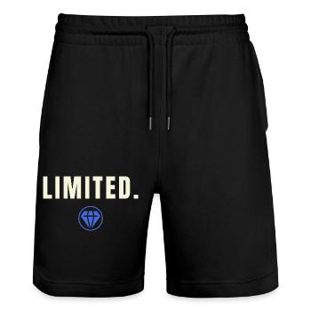 Limited. Success Edition - Royal Blue Diamond - Stanley/Stella Unisex Bio Joggingshorts Trainer  - Schwarz - Vorne - Nik (191cm) & Marisol (170cm)
