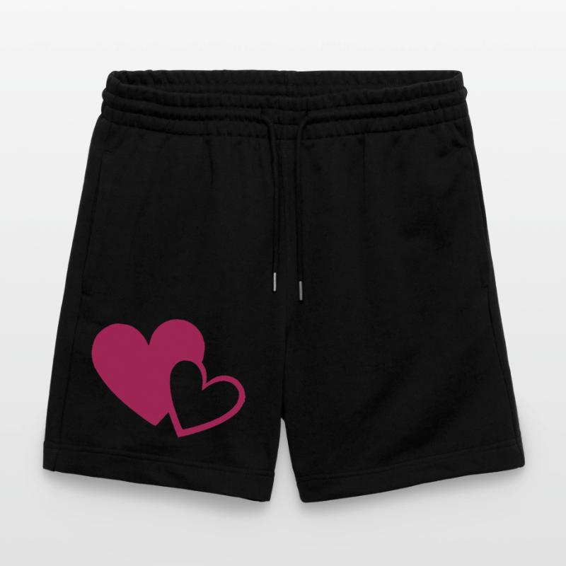 pinkes Herz pink Geschenk Mutter Muttertag Stanley/Stella Unisex Bio Joggingshorts Trainer 