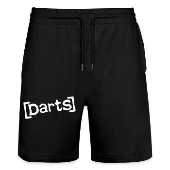 Funny Darts Shirt für Dartspieler und Darts fans - Stanley/Stella Unisex Bio Joggingshorts Trainer  - Schwarz - Vorne - Nik (191cm) & Marisol (170cm)