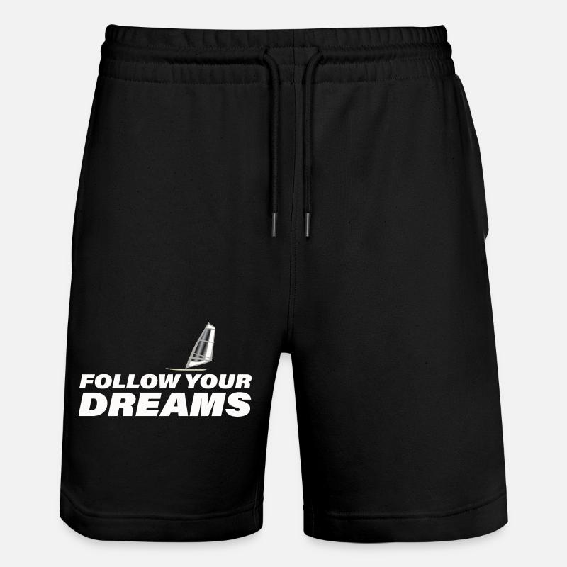 Follow Your Dreams - Stanley/Stella Trainer Unisex Organic Jogging Shorts - black