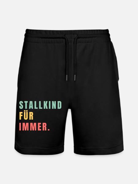 Stable child forever - Stanley/Stella Trainer Unisex Organic Jogging Shorts - black