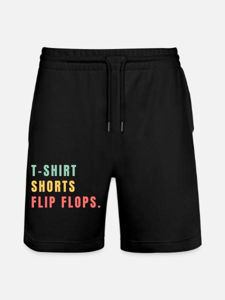 T-shirt Dhorts Flip Flops - Stanley/Stella Trainer Unisex Organic Jogging Shorts - black