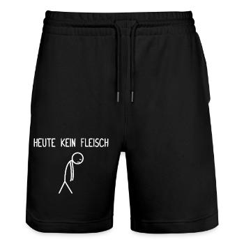 Today no meat grill butcher meat lover - Stanley/Stella Trainer Unisex Organic Jogging Shorts - black - Front - Nik (191cm) & Marisol (170cm)