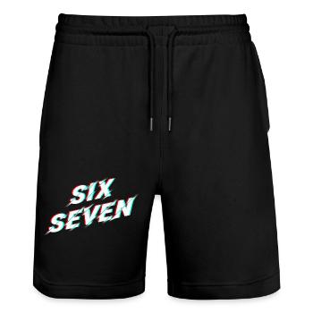 Typographie des bugs de Six Seven 67 Memes - Short de jogging bio TRAINER Stanley/Stella unisexe - noir - Devant - Nik (191cm) & Marisol (170cm)