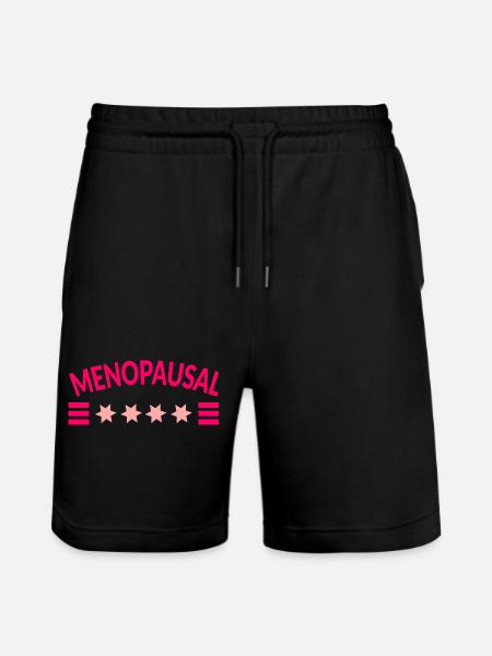 Menopause Menopausal Women - Stanley/Stella Trainer Unisex Organic Jogging Shorts - black